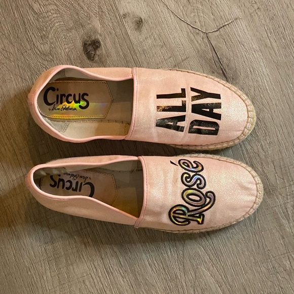 Pink shimmer Sam Edelman Rose All Day Espadrille, 9 1/2 - Picture 4 of 12